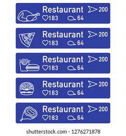 Application of augmented reality: AR for navigation in city or shopping center. Choosing a  restaurant by location, comments and likes.
