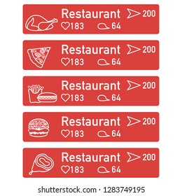 Application of augmented reality: AR for navigation in city or shopping center. Choosing a  restaurant by location, comments and likes.