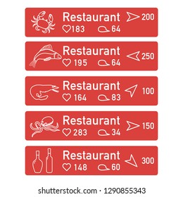 Application of augmented reality: AR for navigation in city or shopping center. Choosing fish restaurant by location, comments and likes.