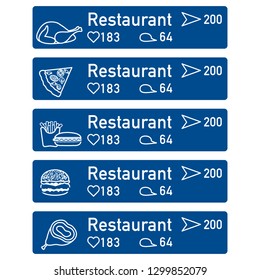 Application of augmented reality: AR for navigation in city or shopping center. Choosing a  restaurant by location, comments and likes.