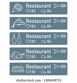 Application of augmented reality: AR for navigation in city or shopping center. Choosing a  restaurant by location, comments and likes.