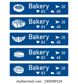 Application of augmented reality: AR for navigation in city or shopping center. Choosing a bakery by location, comments and likes.