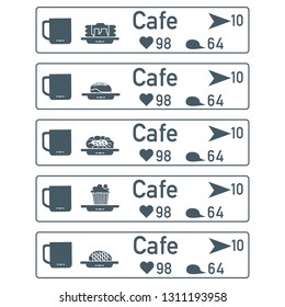 Application of augmented reality: AR for navigation in city or shopping center. Choosing cafe by location, comments and likes.
