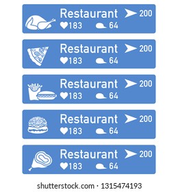 Application of augmented reality: AR for navigation in city or shopping center. Choosing a  restaurant by location, comments and likes.