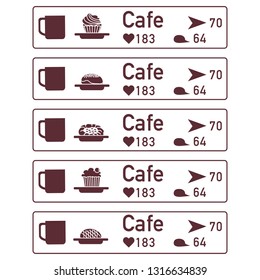 Application of augmented reality: AR for navigation in city or shopping center. Choosing cafe by location, comments and likes.