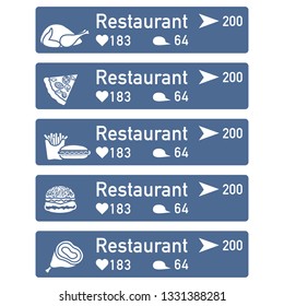 Application of augmented reality: AR for navigation in city or shopping center. Choosing a  restaurant by location, comments and likes.