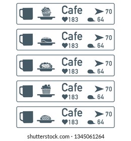 Application of augmented reality: AR for navigation in city or shopping center. Choosing cafe by location, comments and likes.