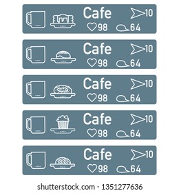 Application of augmented reality: AR for navigation in city or shopping center. Choosing cafe by location, comments and likes.