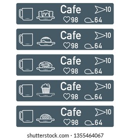 Application of augmented reality: AR for navigation in city or shopping center. Choosing cafe by location, comments and likes.