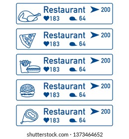 Application of augmented reality: AR for navigation in city or shopping center. Choosing a  restaurant by location, comments and likes.