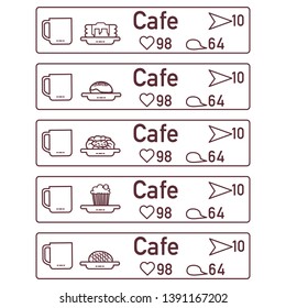 Application of augmented reality: AR for navigation in city or shopping center. Choosing cafe by location, comments and likes.