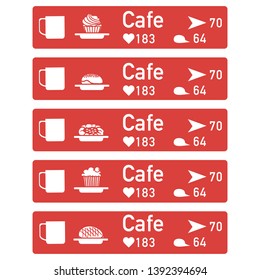 Application of augmented reality: AR for navigation in city or shopping center. Choosing cafe by location, comments and likes.