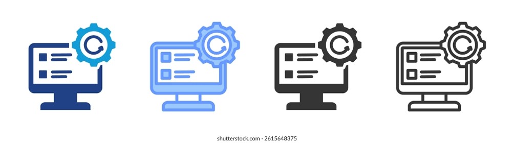 Application Availability icon set multiple style collection