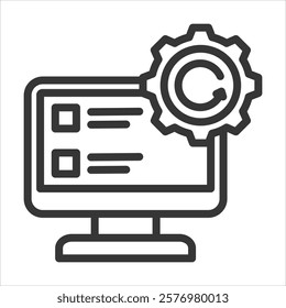 Application Availability Outline Icon Vector Illustration