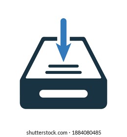 Application, browser, download icon. Editable vector isolated on a white background.