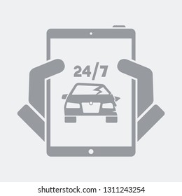 Application for car crash assistance 24/7