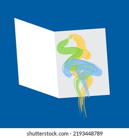 Tarjeta de aplicación, ilustración, vector, cartografía