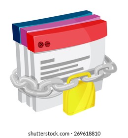 Application Chain Lock Safety vector
