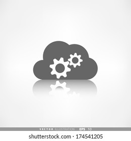 Application Cloud Settings Icon. Data Storage.