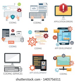 Aplicación con Codificación, Error de Aplicación, Desarrollo de Aplicaciones y Servicios de Codificación para Programación