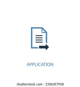 Application concept 2 colored icon. Simple blue element illustration. Application concept symbol design. Can be used for web and mobile UI/UX