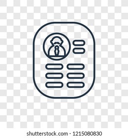Application concept vector linear icon isolated on transparent background, Application concept transparency concept in outline style