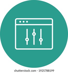 Application, configuration, page optimization icon vector image. Can also be used for Web Marketing. Suitable for use on web apps, mobile apps and print media.