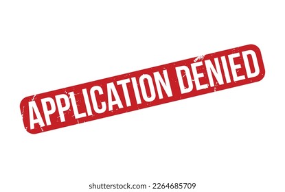 Application denied rubber grunge stamp seal vector