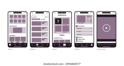 application design app apps concept dashboard interface UI smartphone phone handphone mobile media device web illustration template