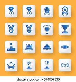 application design icons set. award sign and symbol artwork.vector illustration.