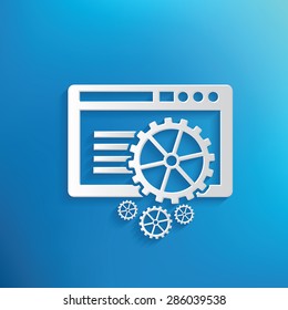 
Application design on blue background,clean vector