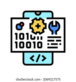 application development color icon vector. application development sign. isolated symbol illustration
