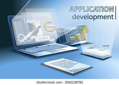 Application development for different platforms and devices, online coding and installation.