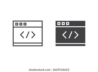 ícone de desenvolvimento de aplicativo isolado no branco