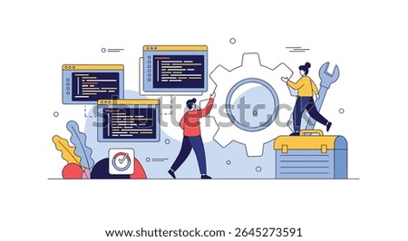 Application Development Team Working on Code Improvement And Optimization