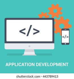 Application development vector concept