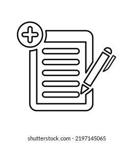 Application, document, infographic outline icon. Line art vector.