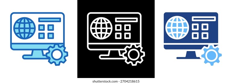 Icono de dominio de aplicación tripplestyle Ilustración vectorial