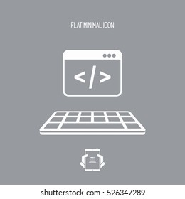 Application for dos - Vector flat minimal icon