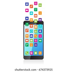 The application downloaded and installed to smart phone