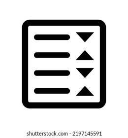 Icône application, liste déroulante, menu déroulant. Graphiques vectoriels noirs.