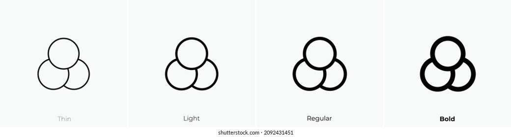 application effect icon. Thin, Light Regular And Bold style design isolated on white background