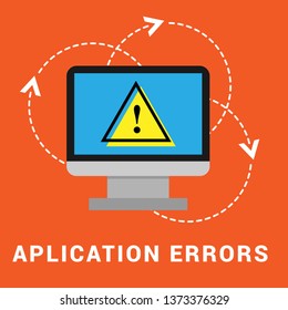 Application Error Concept Alert Warning Spam Stock Vector (Royalty Free ...