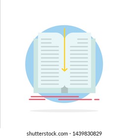 Application, File, Transfer, Book Abstract Circle Background Flat color Icon