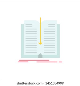 Application, File, Transfer, Book  Flat Color Icon. Vector icon banner Template