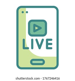 Application Fill Twotone icon. Live and Streaming.