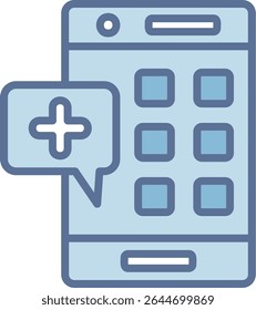 Application Filled Blue Tone Icon