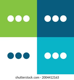 Aplicación Plano de cuatro colores mínimo conjunto de iconos