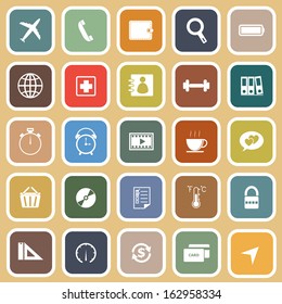 Application flat icons on orange background. Set 2, stock vector