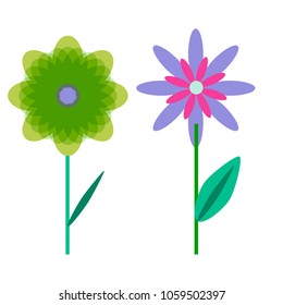 Application of flowers, vectorial image, can be used as stickers and when decorating advertising, printing and websites